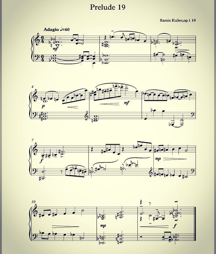 me composer raminkuliev pianist piano prelude sheet composing sheet music