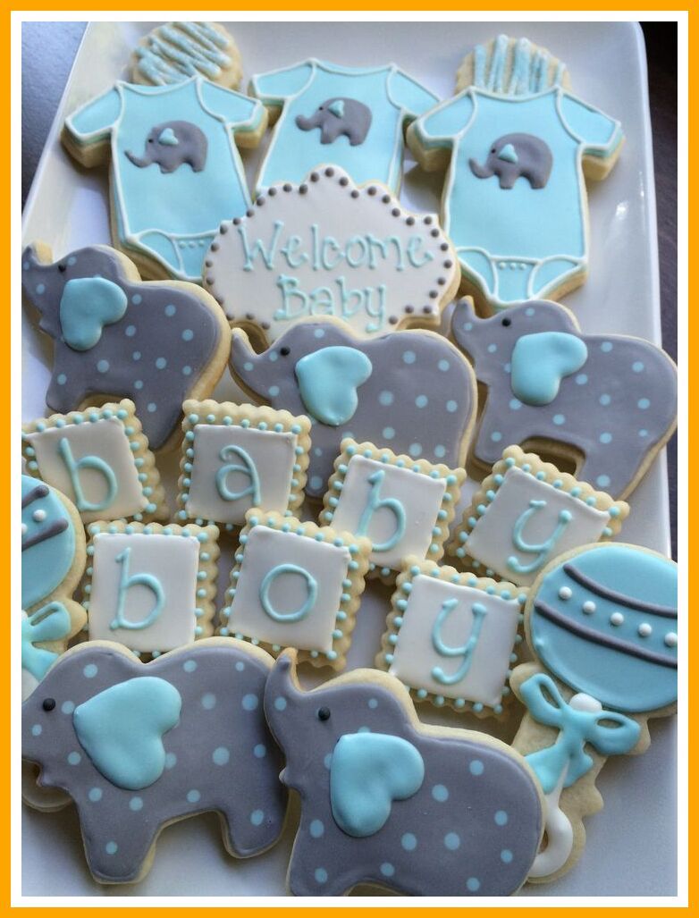112 Reference Of Boy Baby Shower Decorations Amazon In 2020 Elephant Cookies Boy Baby Shower Themes Elephant Baby Shower Favors