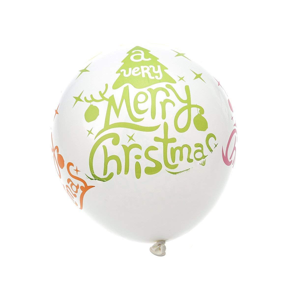 nuolux 100pcs merry christmas print balloons round latex balloons