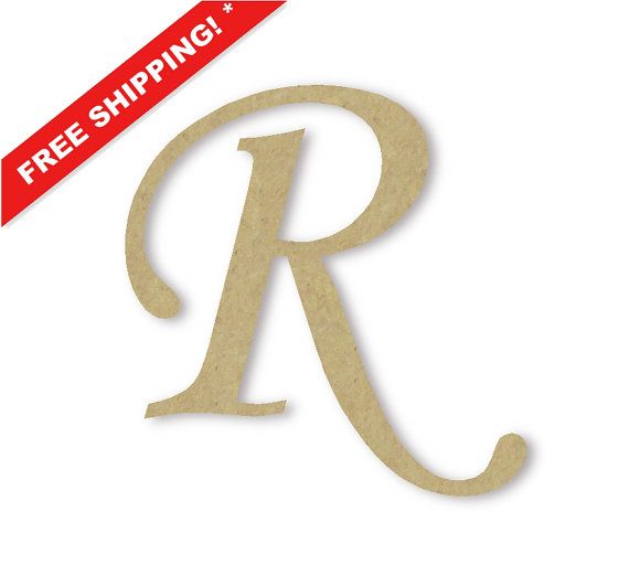 wreath letter large or small unfinished cursive wooden letter cursive wooden letter