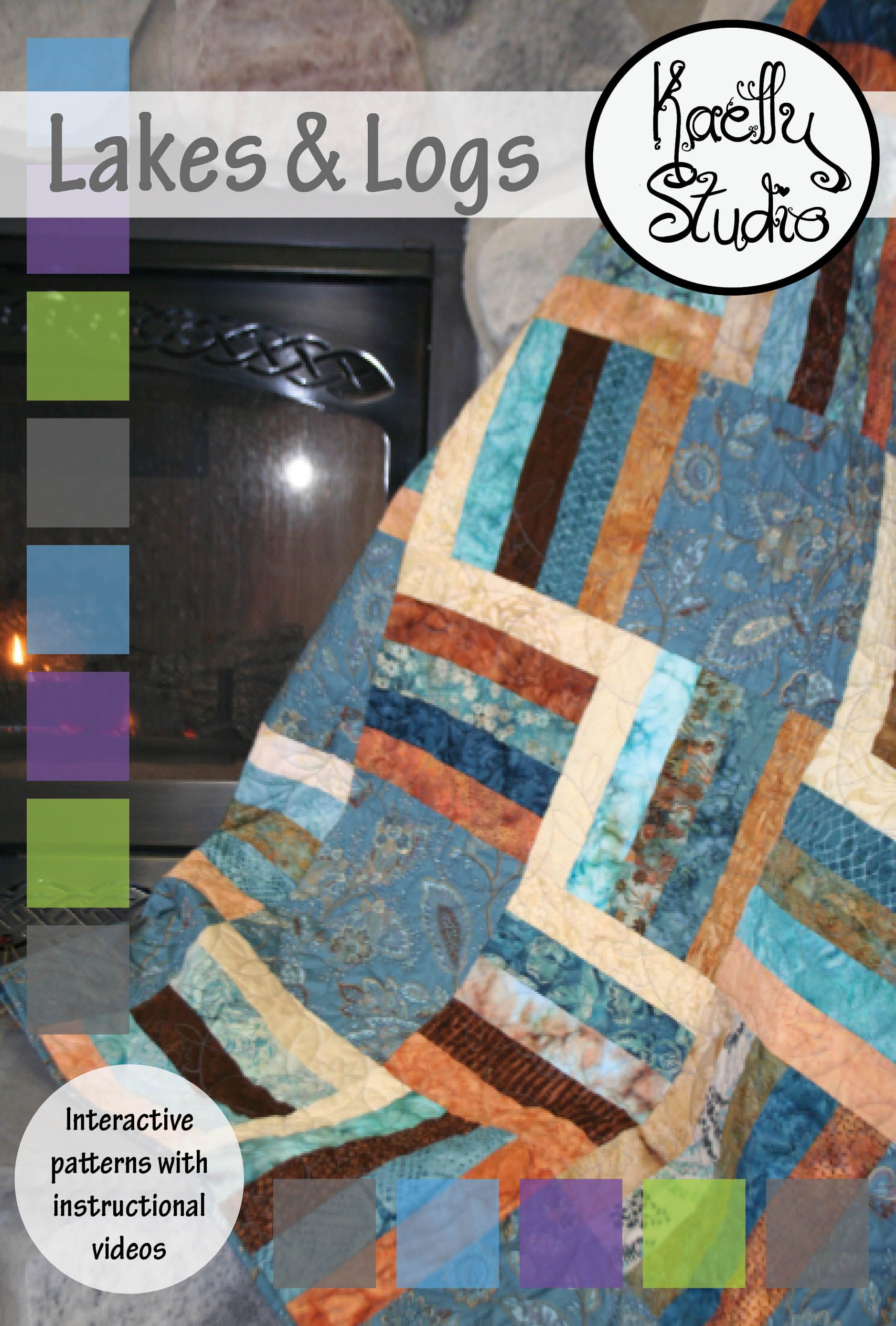 Kaelly Studio's second quilt pattern, Lakes & Logs. Download it free!!!