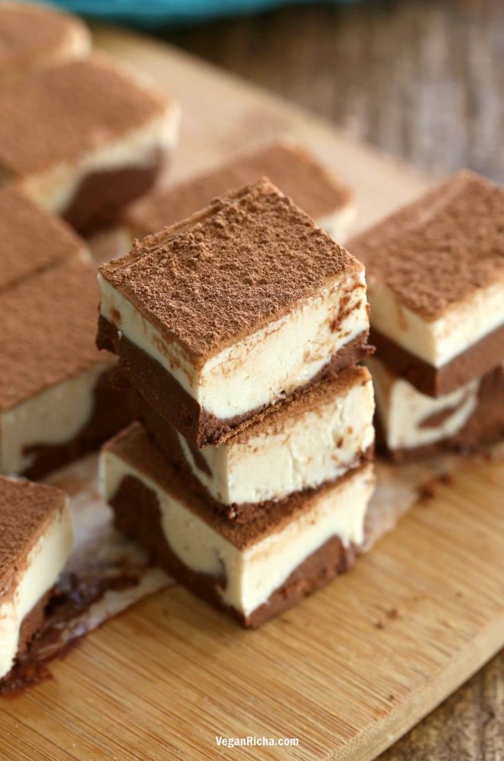 Vegan Tiramisu Fudge Bars