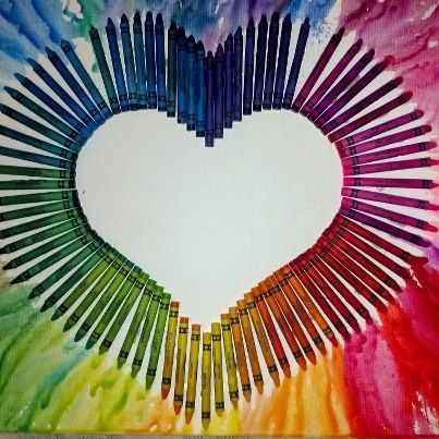 Melted Crayon Canvas Melted Crayon Canvas