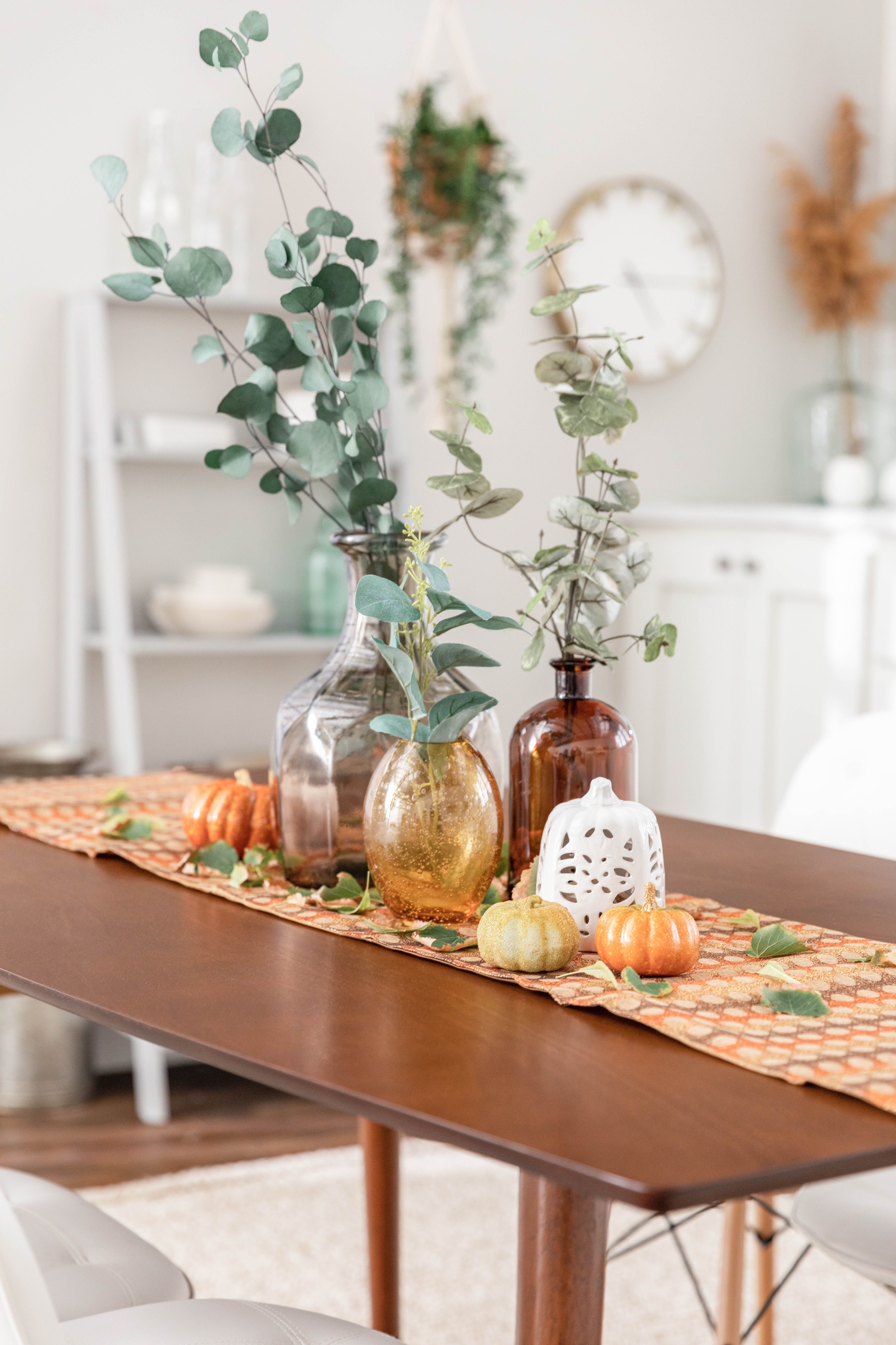 Mid Century Dining Table Dining Table Decor Centerpiece Fall Dining Table Decor Fall Dining Table