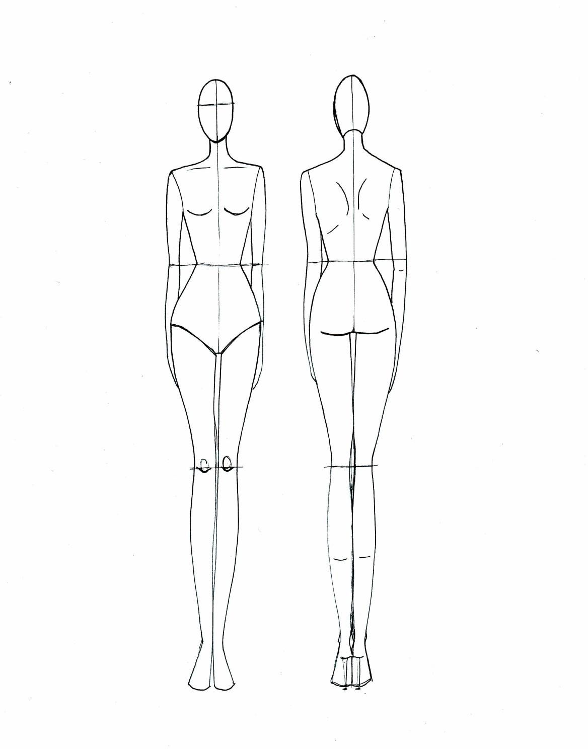 Fashion Drawing Block Fashion Figure Templates, Fashion Design Template, Design Templates, Fashion Figure Drawing, Fashion Drawing Tutorial, Fashion Illustrations Techniques, Illustration Techniques, Drawing Techniques, Fashion Model Sketch