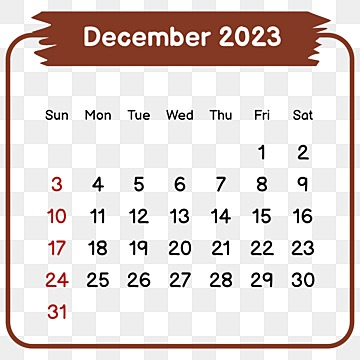 December 2023 Printable Calendar