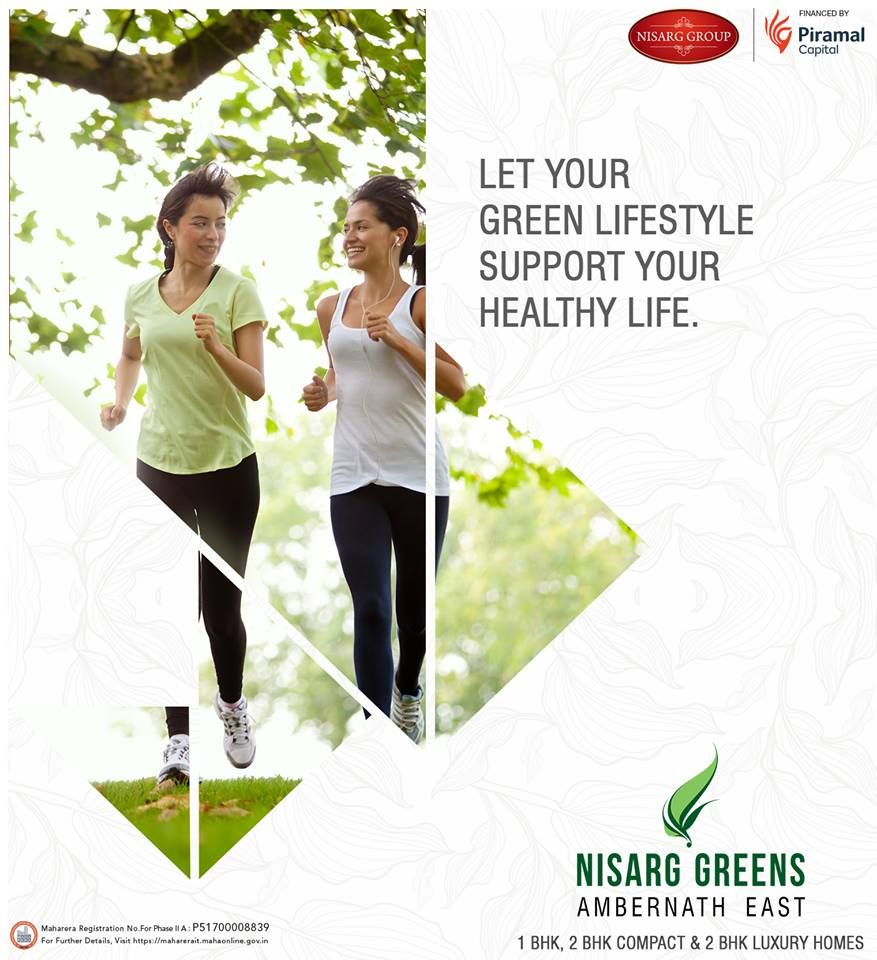 Let Your Green Lifestyle Support Your Healthy Life" Nisarg Greens - Ambernath East 1 BHK, 2 BHK Compact & 2 BHK Luxury Homes #MAHARERA Registration Number for Phase II A - P51700008839 https://maharera.mahaonline.gov.in/ Financed By: Piramal Capital To know more log on to: http://www.nisarggroup.com/nisarg-greens.html Or you can call on: 08655 787878 | SMS 'GREENS' to 56161 #NisargGreens #Ambernath #RealEstate #EcoLuxury #EcoFriendlyHomes Real Esate, Social Digital, Tricky Questions, Real Estate Ads, Life Cover, Graphic Design Lessons, Brochure Cover, Green Logo