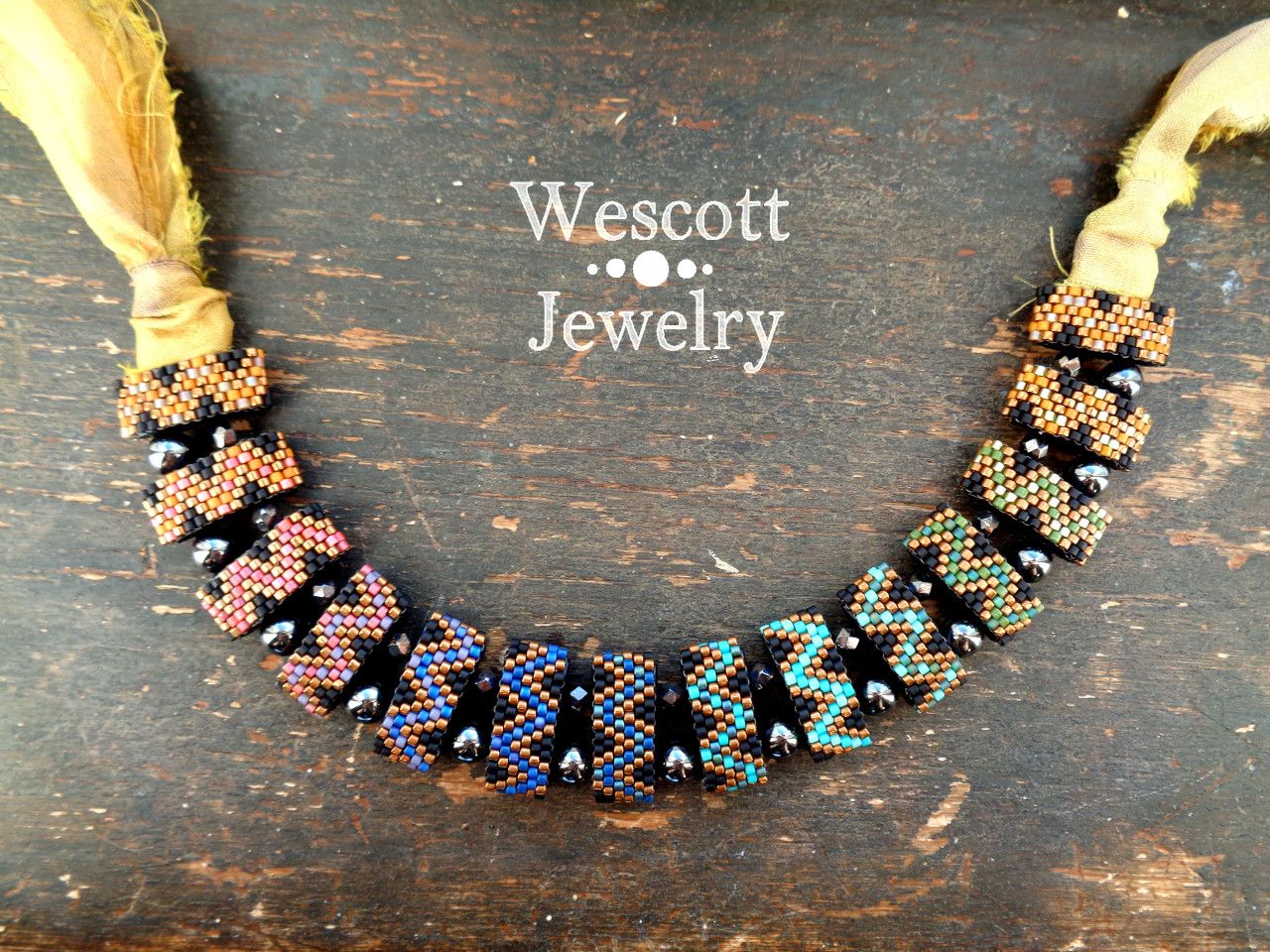 Sea Opal and Seed Bead Necklace