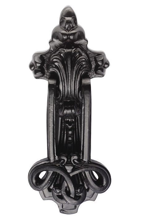 Ludlow Foundries Door Knocker Ornate 210 X 79mm Black Antique - Door Ludlow Foundries Door Knocker Ornate 210 X 79mm Black Antique - door furniture - knockers - - Ludlow Foundries Door Knocker Ornate 210 X 79mm Black Antique - Door
