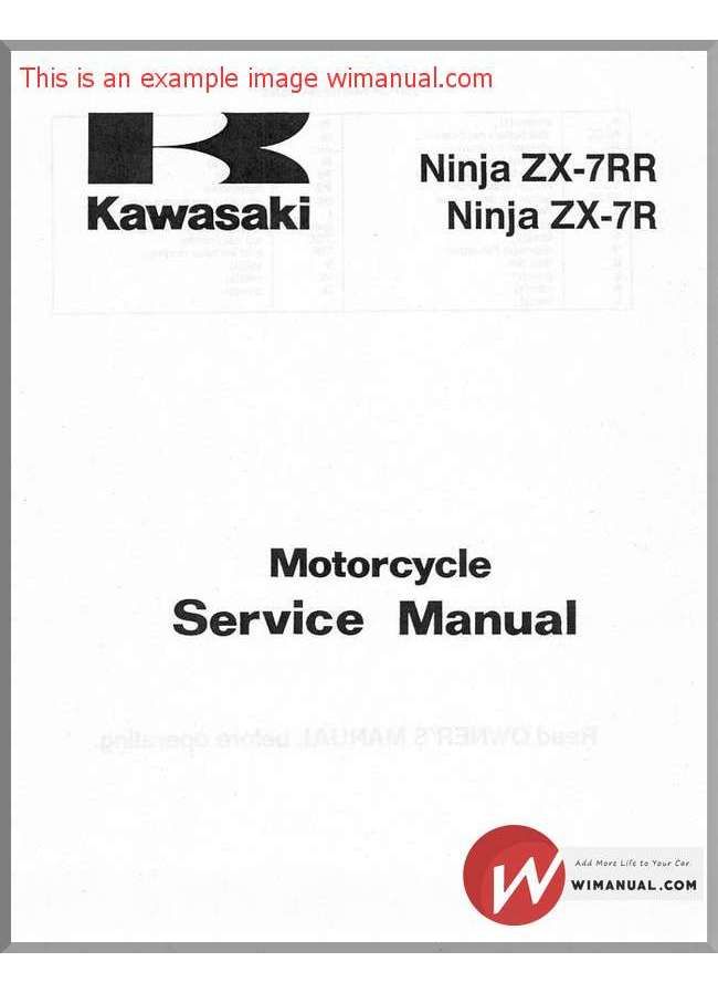 Kawasaki Ninja Zx7r Zx7rr 96 03 Service Manual Pdf Download This
