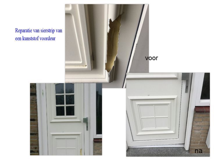Repair plastic frame or door. – Repair plastic frame or door.