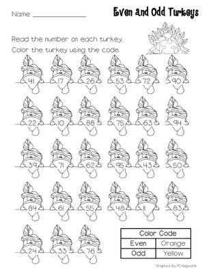 Lorys Page Freebie Odd And Even Turkey