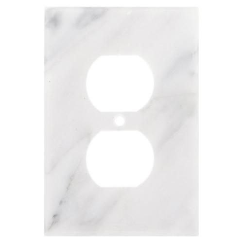 Carrara White Marble Outlet Plate #whitemarbleflooring