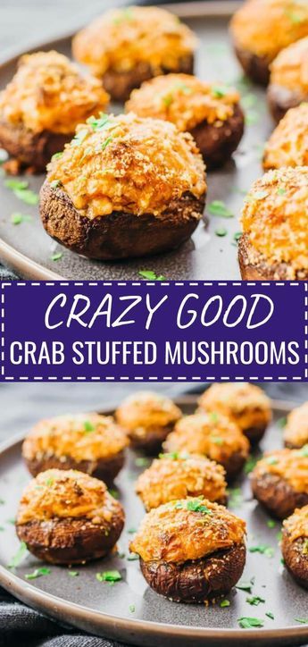 Crab Stuffed Mushrooms With Cream Cheese - Savory Tooth