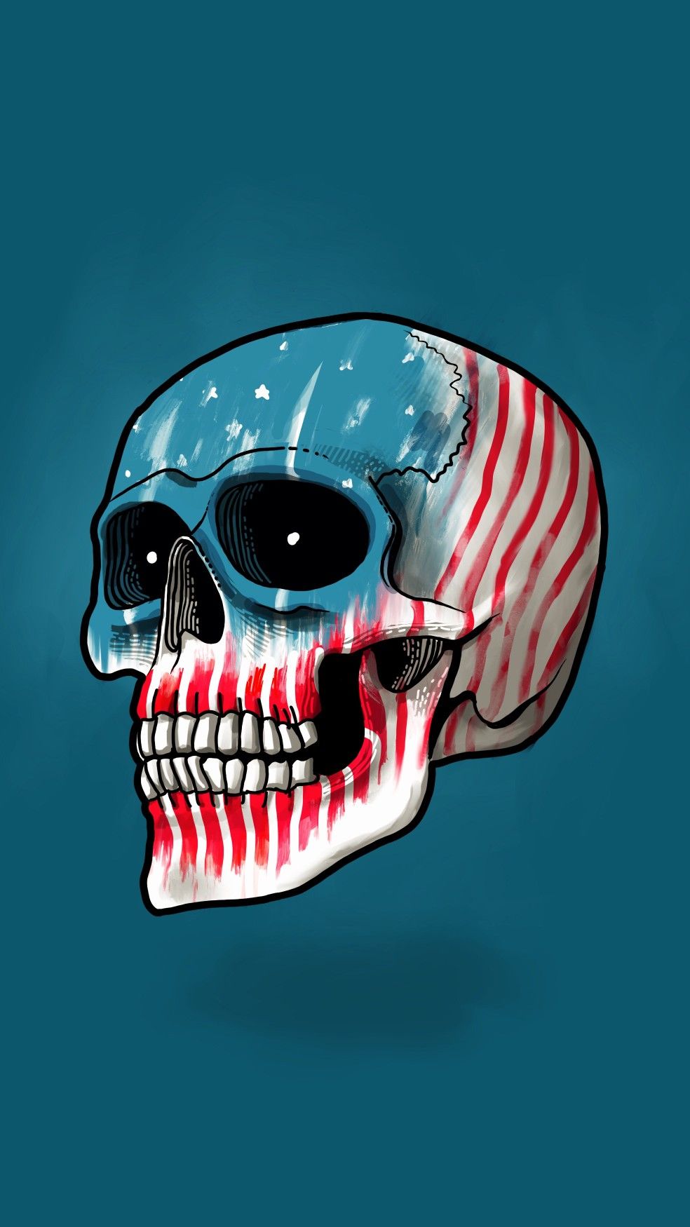 Skull USA | Skull wallpaper, Fictional characters, Character