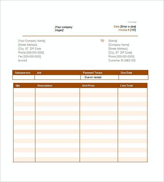 free simple invoice templates with unit price invoice for services simple invoice templates