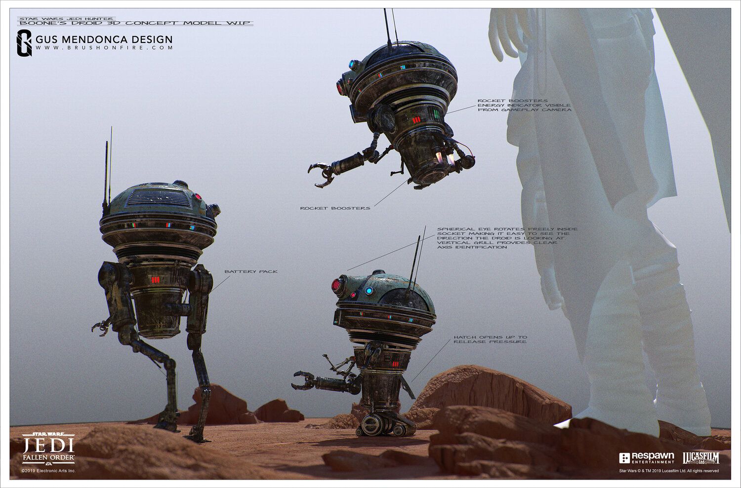STAR WARS JEDI FALLEN ORDER — GUS MENDONCA DESIGN Star Wars Droids, Star Wars Rpg, Star Wars Jedi, Star Wars Characters Pictures, Star Wars Pictures, Sith Empire, Galactic Empire, Star Wars Legacy, Space Artwork