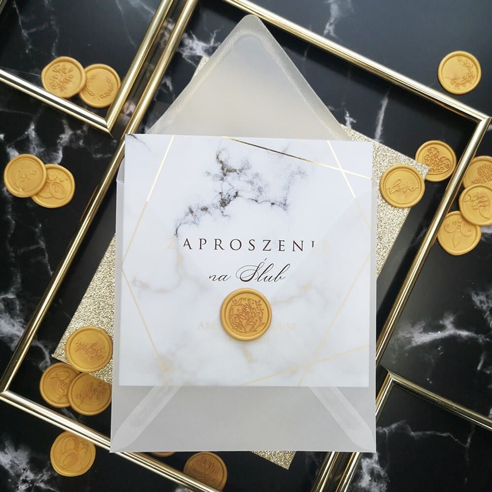 Zaproszenia ślubne Złoty Marmur Takeout Container, Place Cards, Place Card Holders
