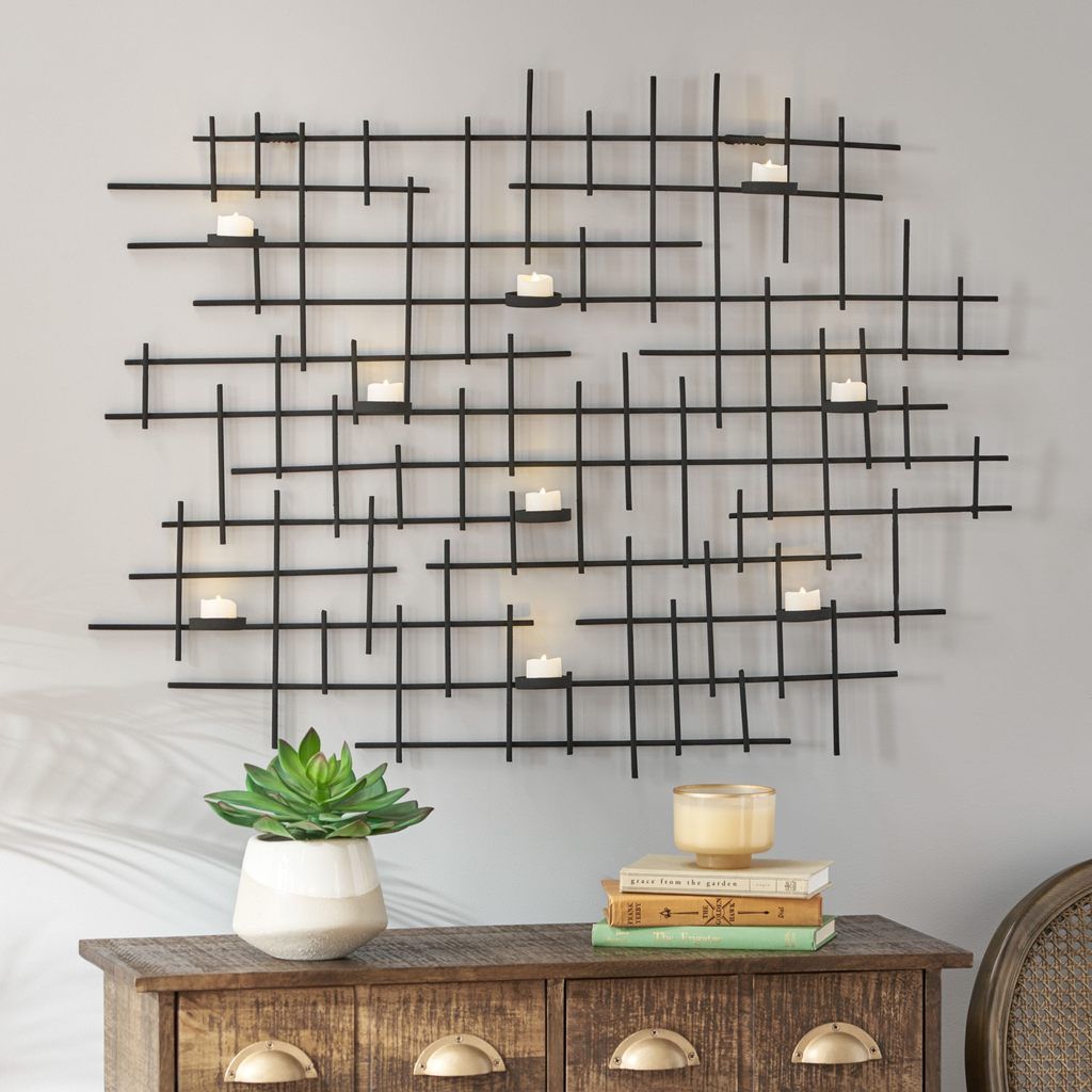 Offerman Handcrafted Decorative Tealight Wall Sconce – GDFStudio Candle Wall Decor, Candle Wall Sconces, Wall Candles, Tea Light Candles, Tea Lights, Modern Candle Holders, Tealight Candle Holders, Bathroom Candles, Metal Wall Sculpture