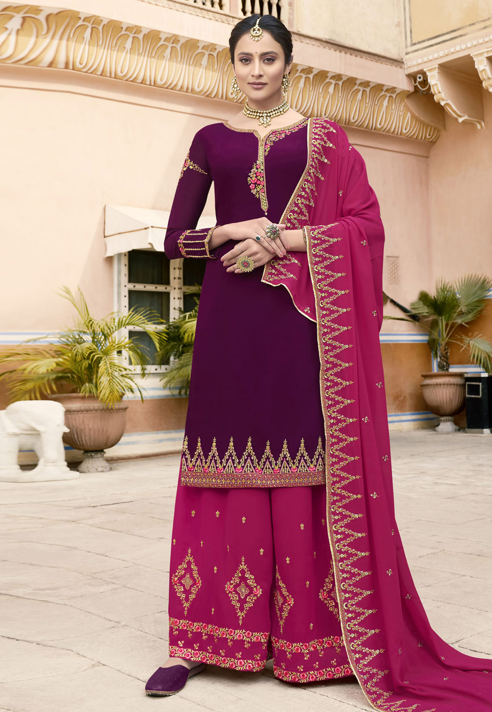 purple palazzo