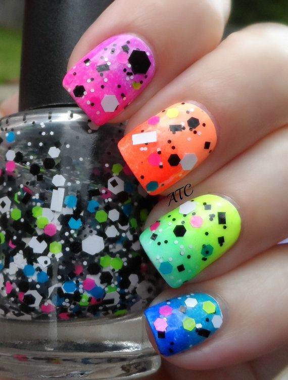 You Re Turning Neon By Abovethecurve On Etsy Nails Pinterest Items Similar To You Re Turning Ne On Etsy
