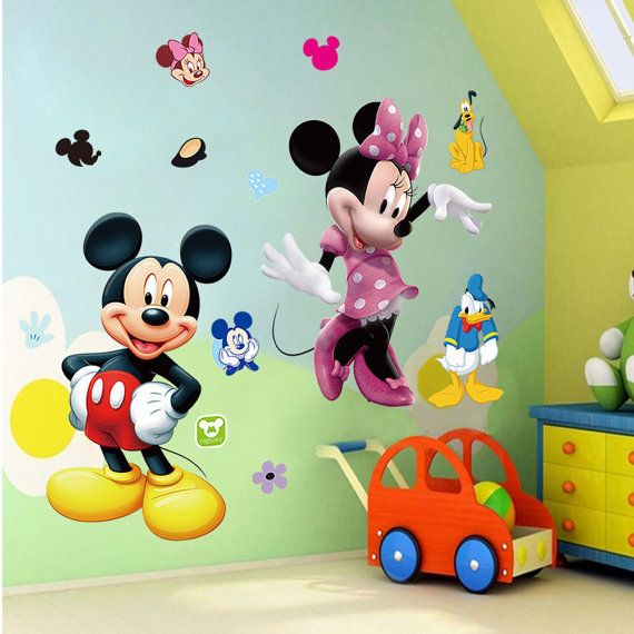 Disney Donald Duck Vinyl Wall Sticker Decal Mural Personalized Name Kids room d2