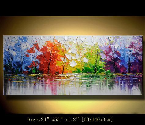 Original Abstract Painting Modern Textured por xiangwuchen en Etsy #buyart #cuadrosmodernos #art Abstract Wall Painting, Impasto Painting, Texture Painting, Original Abstract Painting, Oil Painting, Knife Painting, Abstract Trees, Water Painting, Abstract Landscape