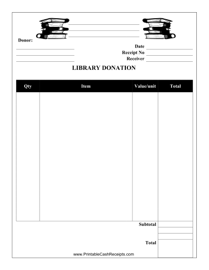 Library Donation Receipt Cleaning Service Janitorial Cleaning Services Janitorial Cleaning