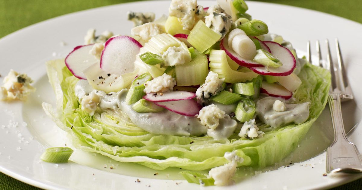 Crunchy Iceberg Salad with Creamy Blue Cheese Recipe Crunchy Iceberg Salad with Creamy Blue Cheese Recipe