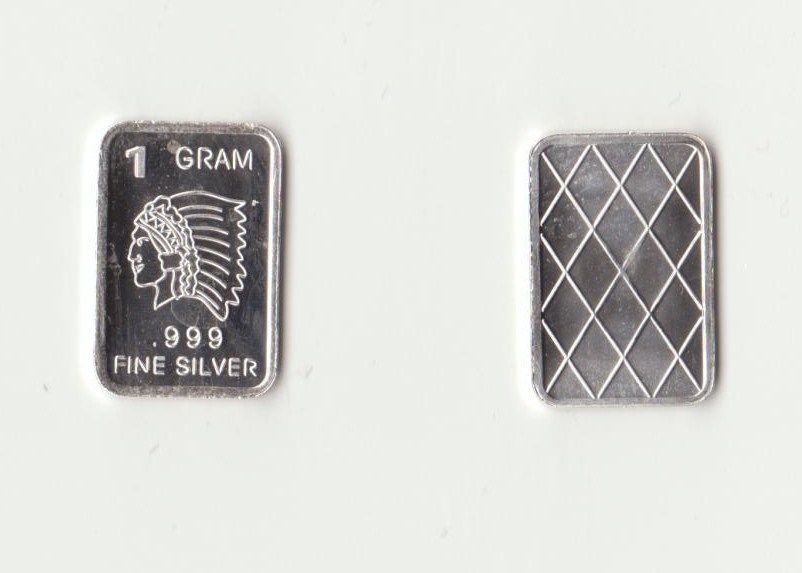 999 Fine Pure Silver 1 Gram American Indian Chief Bullion Art 999 Fine Pure Silver 1 Gram American Indian Chief Bullion Art Bar Ingot Ebay