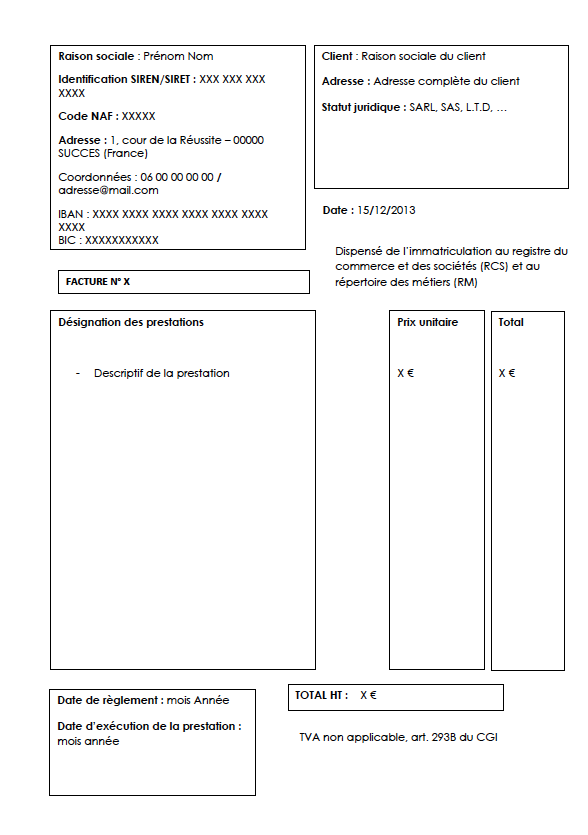 Comment créer une facture quand on est autoentrepreneur