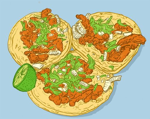 Some Ramen and Tacos Al Pastor I drew for a promo piece! | Imagenes de