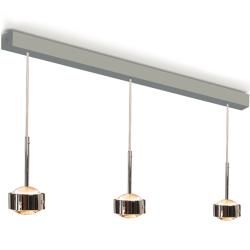 Top Light Puk Choice Drop Pendelleuchte 3 Köpfe weiß-chrom 85cm Led Top Light