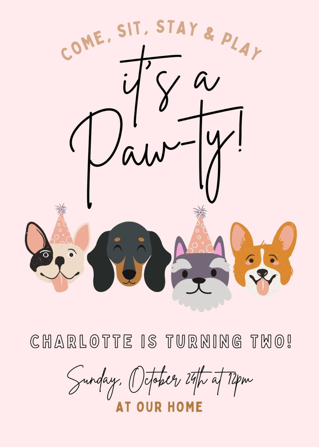 The Perfect Puppy Themed Birthday Party | Three Hearts At Home Puppy Birthday Party Theme, Toddler Birthday Party, Girl Birthday Themes, 3rd Birthday Parties, Birthday Ideas, Dog First Birthday, Paw Party, Dog Themed Parties, Dog Party Themes