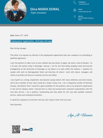 CV Hôtesse de l'air | Exemple de lettre de motivation, Cv lettre de motivation et Lettre de