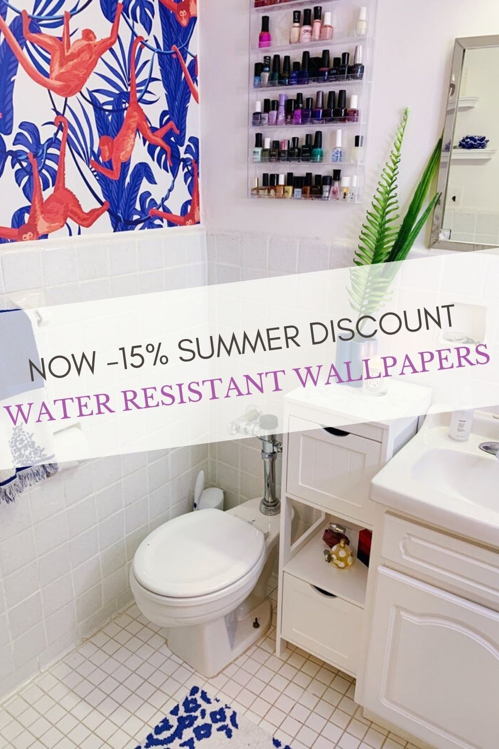 Removable Wallpaper Made In Usa Peel Stick Self Adhesive Etsy Powder Room Wallpaper Powder Room Bathroom Wallpaper