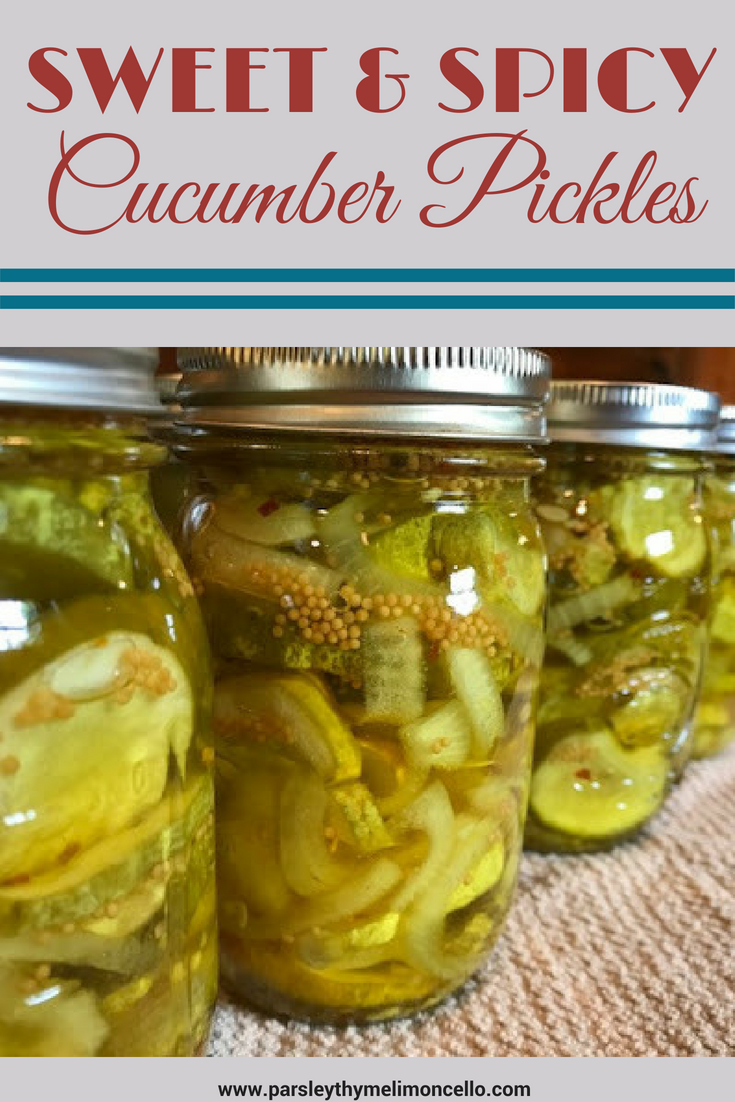 Refrigerator Pickles Discover Sweet Spicy Pickles Parsley Thyme Limoncello Sweet Spicy Cucumber Pickles Spicy Pickles Canning Recipes Sweet And Spicy