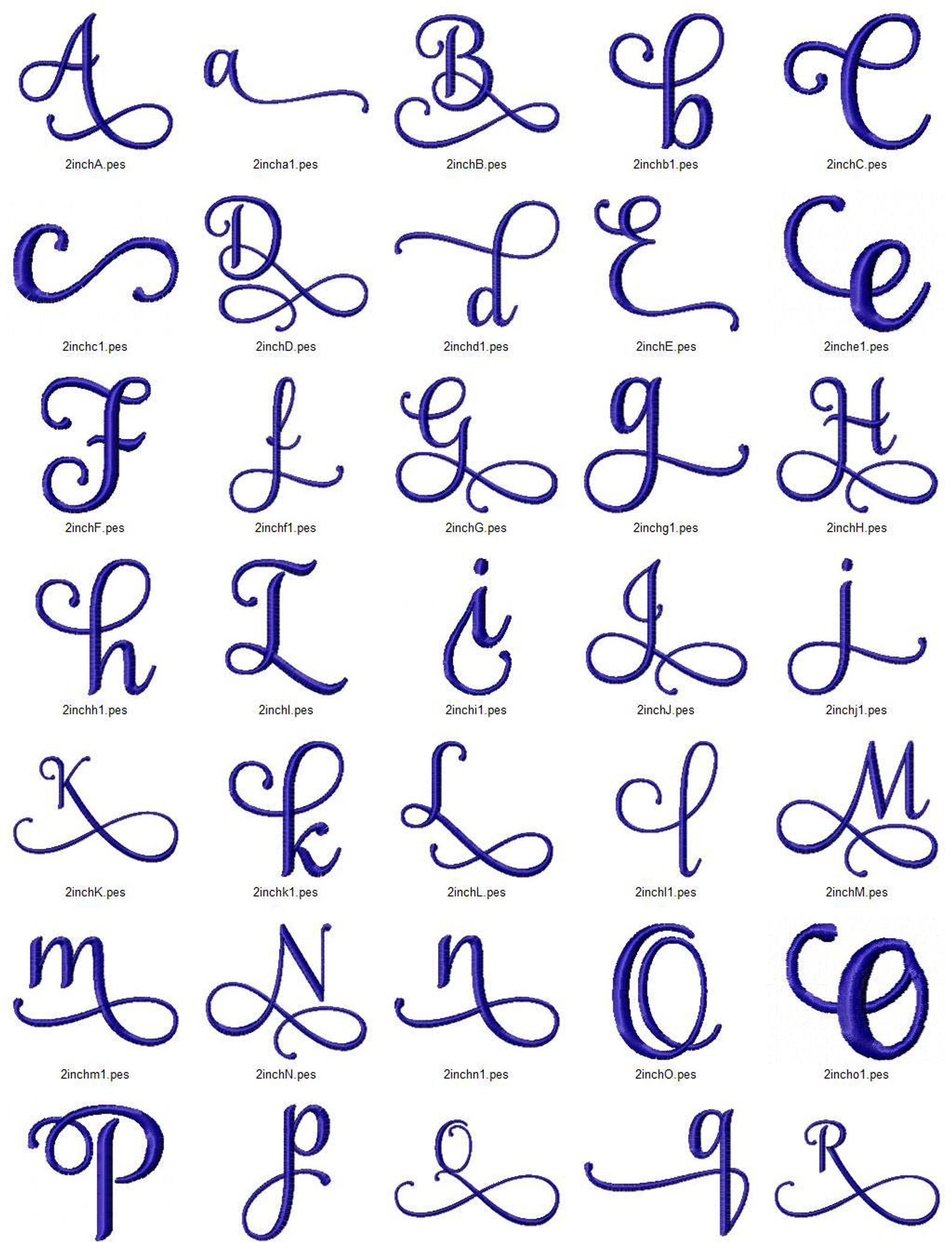 Samantha script alternatieve set 1 machine borduurwerk | Etsy Tattoo Lettering Fonts, Hand Lettering Fonts, Hand Lettering Tutorial, Creative Lettering, Monogram Fonts, Monogram Letters, Script Fonts, Free Monogram, A Font