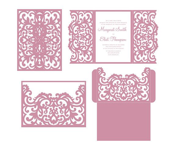 set laser cut wedding invitation templates gate fold card envelope gatefold wedding invitations template