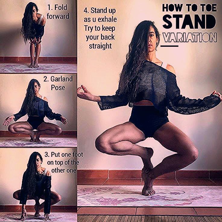 TOE STAND VARIATION ----------- Fitness Fashion Online beubetter.com #yo ... - Namaste Yoga - #beu...