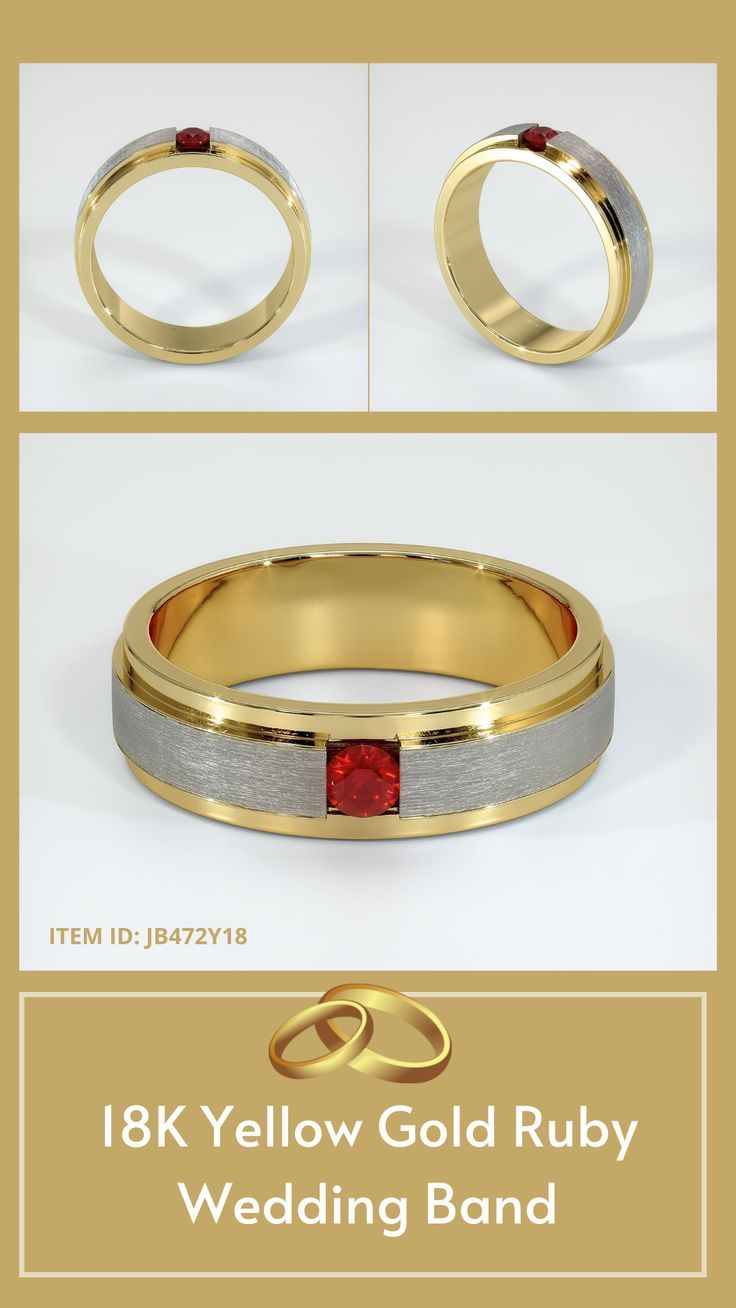 Visit our website via the link in the bio for more ruby wedding bands and ruby jewelry! #hisandhersweddingbands #weddingringshisandhers #weddingbandshisandhers #engagementringsforhim #weddingringbandshisandhers Ruby Wedding Rings, Diamond Wedding Bands, Ruby Bands, Gold Bands, Infinity Band, Ruby Jewelry, Natural Ruby, Cartier Love Bracelet, Precious Metals