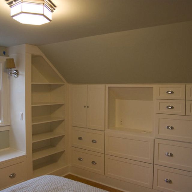 Cape Cod Closet Ideas Part - 45: Attic Bedroom Closet Design, Pictures, Remodel, Decor And Ideas All Those Built In Cabinets And Shelves!