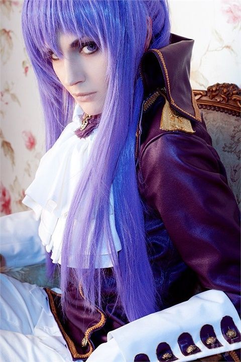 anime girl with purple hair and blue eyes cosplay anime girl with purple hair and blue eyes cosplay