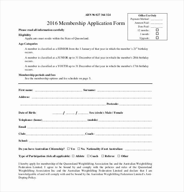 Sample Church Membership Form Template Luxury 29 Of Sample Church Membership For Registration Form Sample Booster Club Membership Business Card Template Design