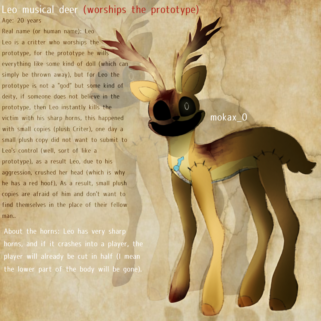 Leo musical deer in horror version