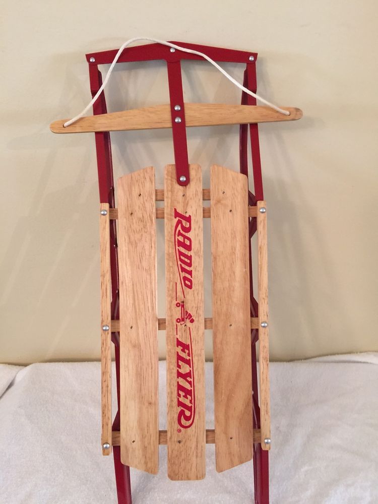 radio flyer metal wood sled christmas large tree ornament or toy radio flyer sled for sale