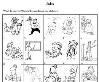 jobs and occupations first day of class student learning coloring pages