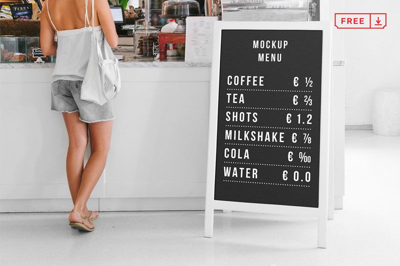 Download Free Restaurant Stand Mockup | Graphic design freebies ...