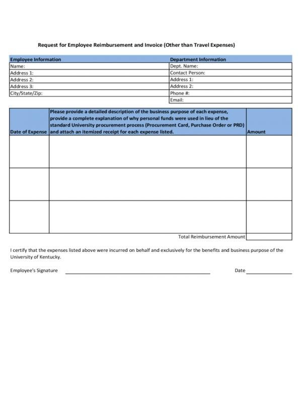 Employee Reimbursement Form Check more at - check request form Employee Reimbursement Form Check more at - check request form