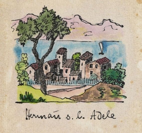 Cortivallo Aquarell 22 09 1926 Watercolor Paintings Collage